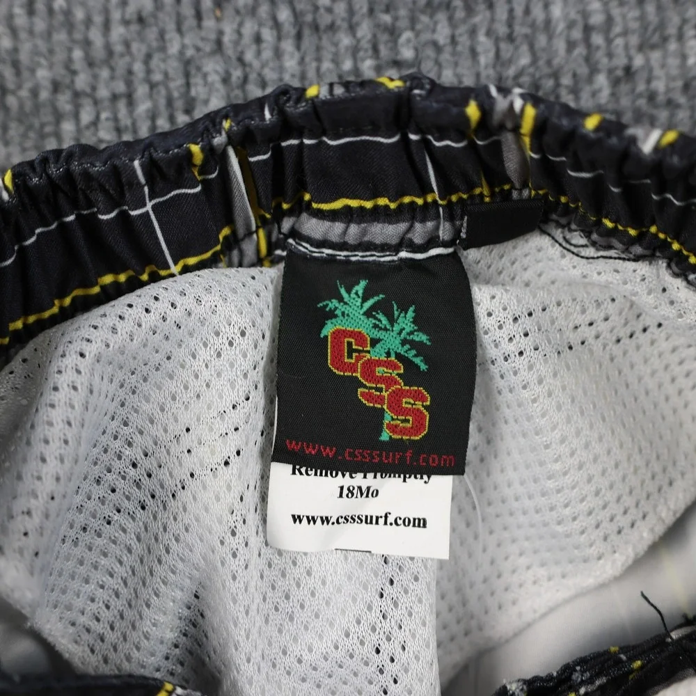 Missouri Tigers Swim Trunks Shorts Infant‎ 18M Black Yellow NCAA College Plaid